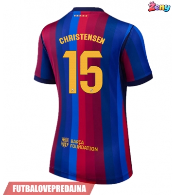 Lacne Ženy Futbalové dres Barcelona Andreas Christensen #15 2026-27 Krátky Rukáv - Domáci